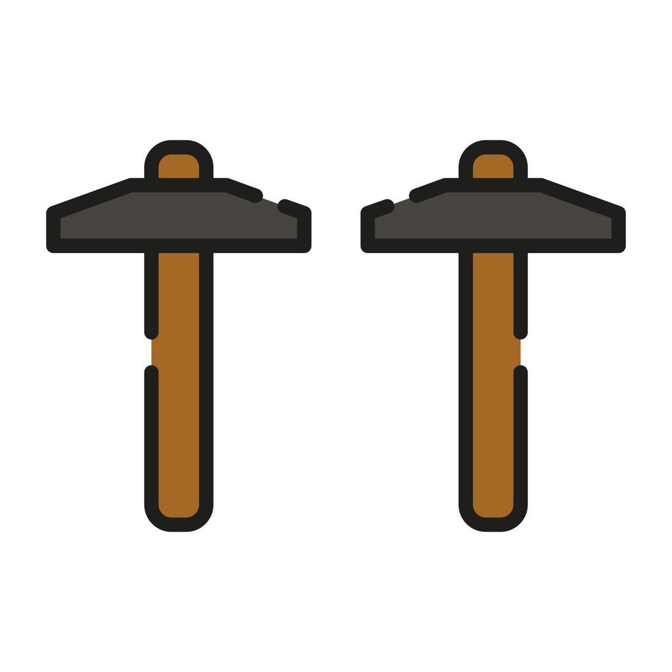 Hammer Illustrated On White Background vector