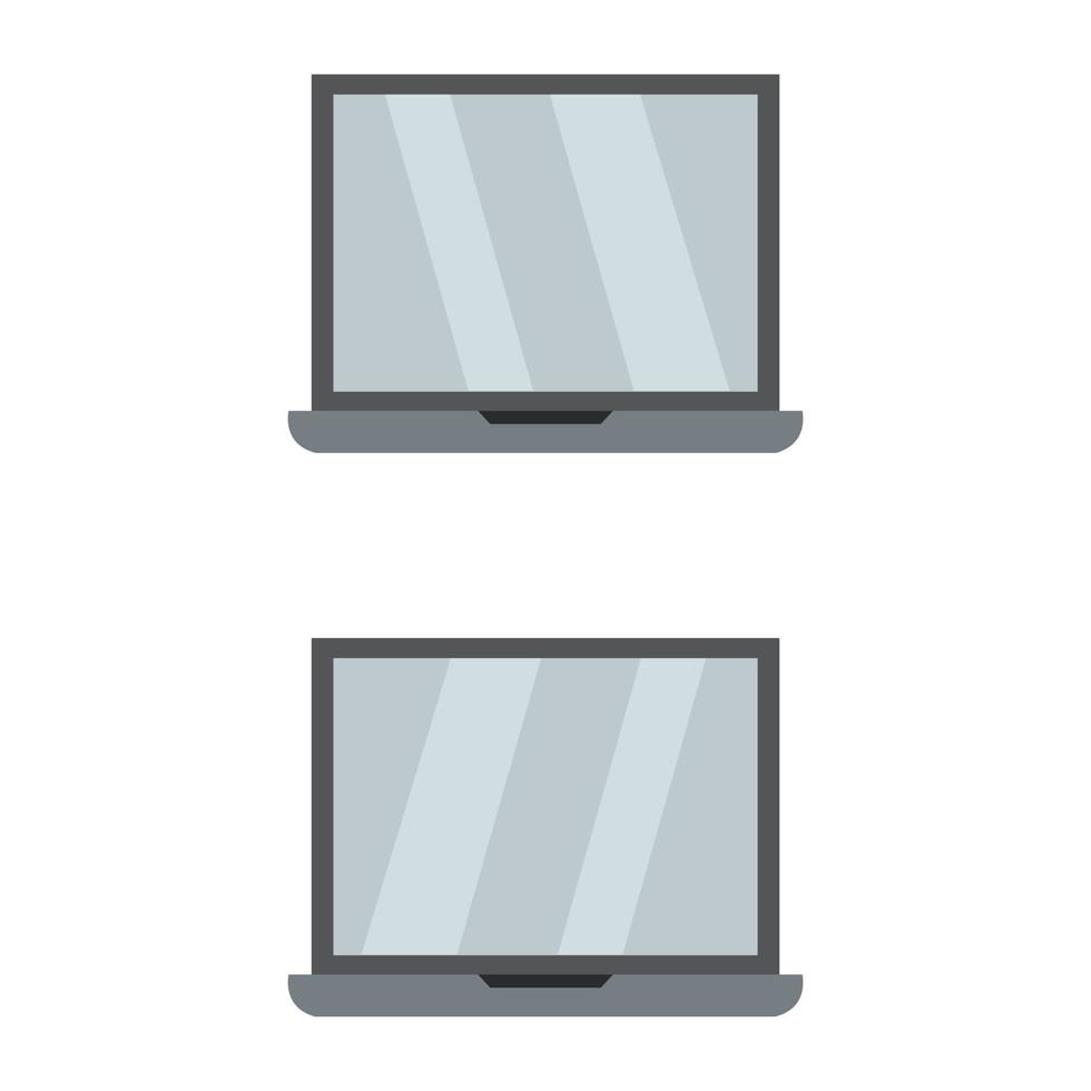 Laptop Illustrated On White Background vector