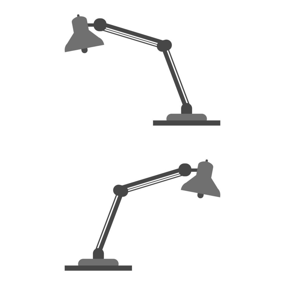 Desk Lamp Illustrated On White Background vector
