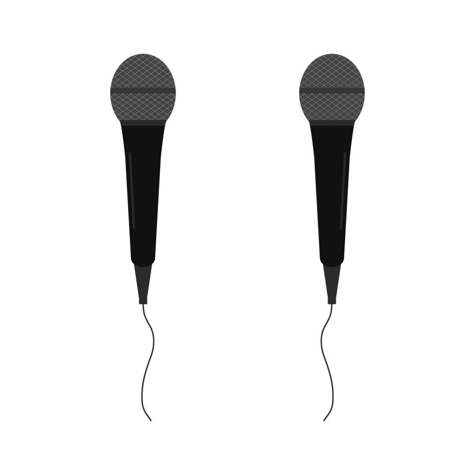 Microphone Illustrated On White Background vector