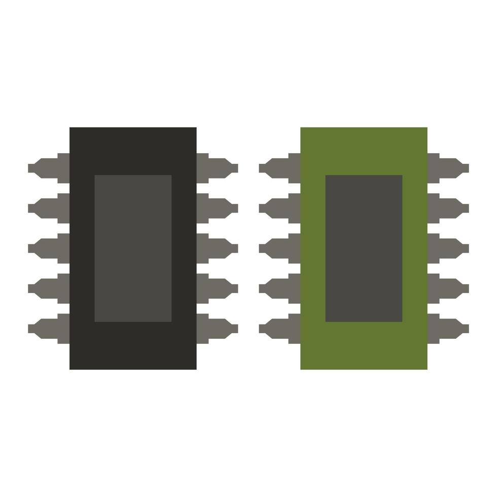 Microchip Illustrated On White Background vector