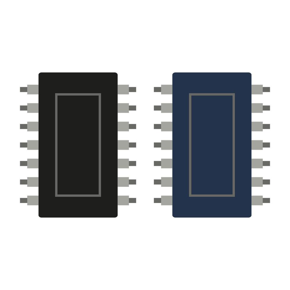 Microchip Illustrated On White Background vector