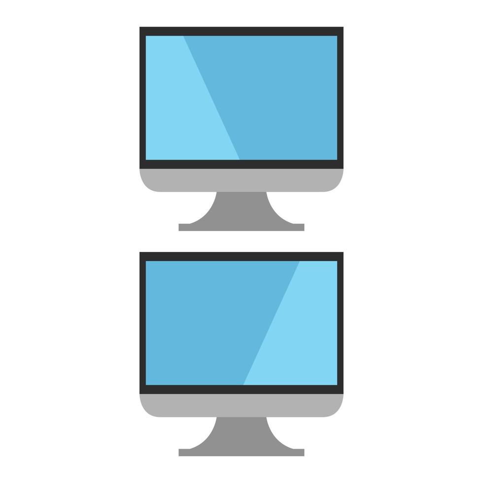 Computer Illustrated On White Background vector