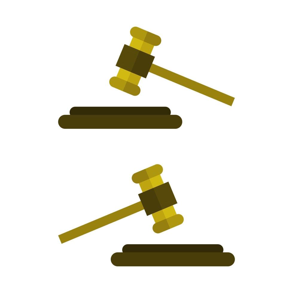 Judge Hammer Illustrated On White Background vector