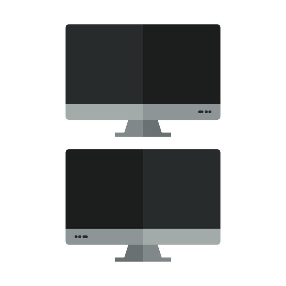 Computer Illustrated On White Background vector