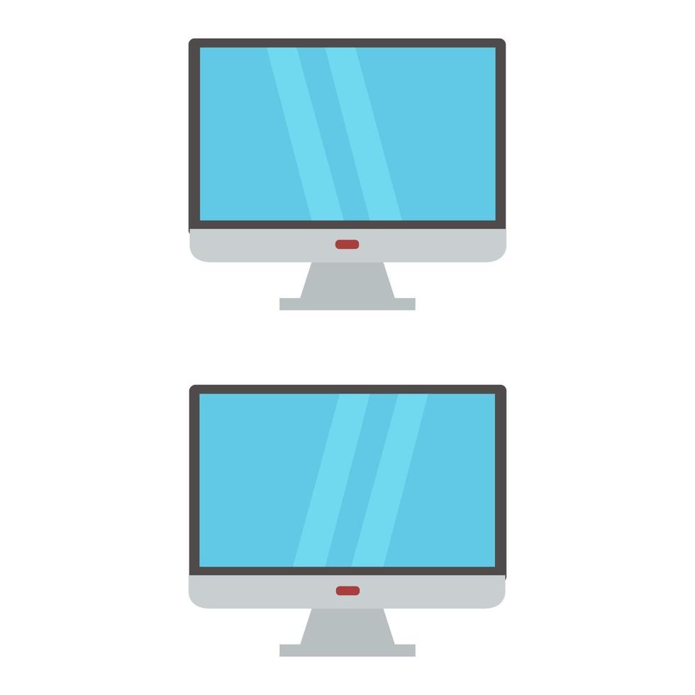 Computer Illustrated On White Background vector