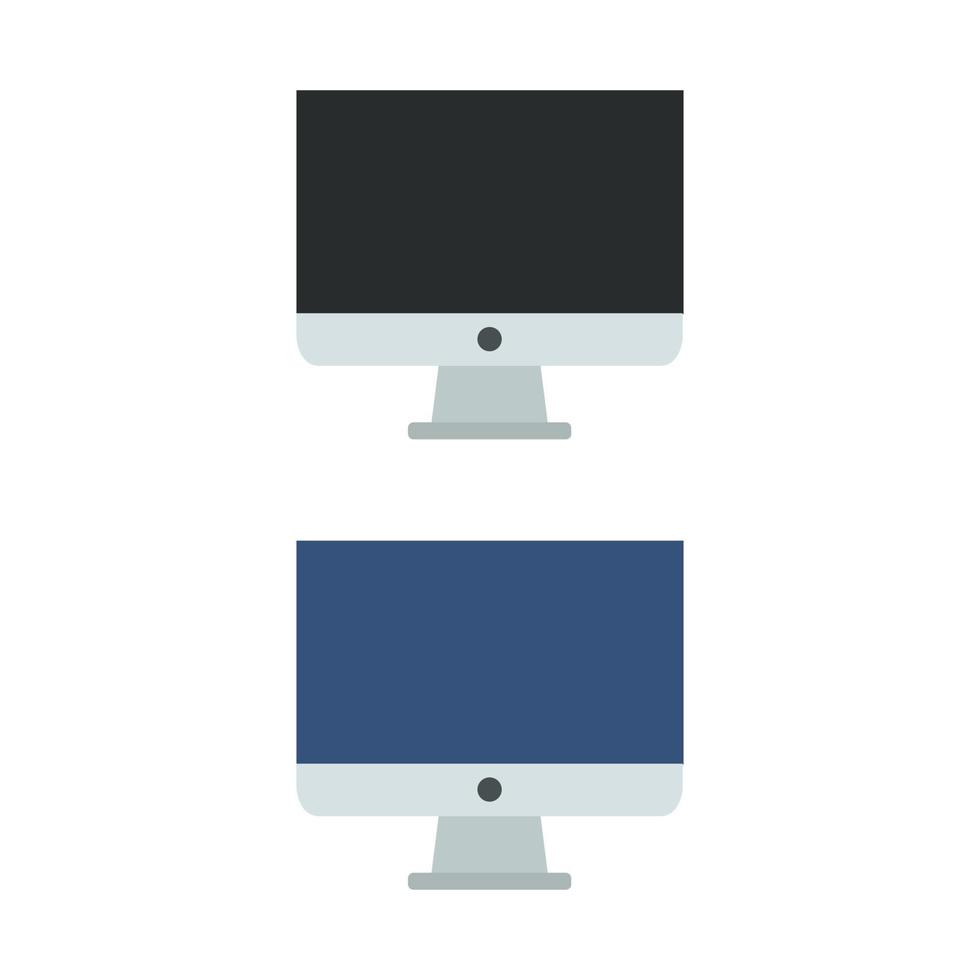 Computer Illustrated On White Background vector