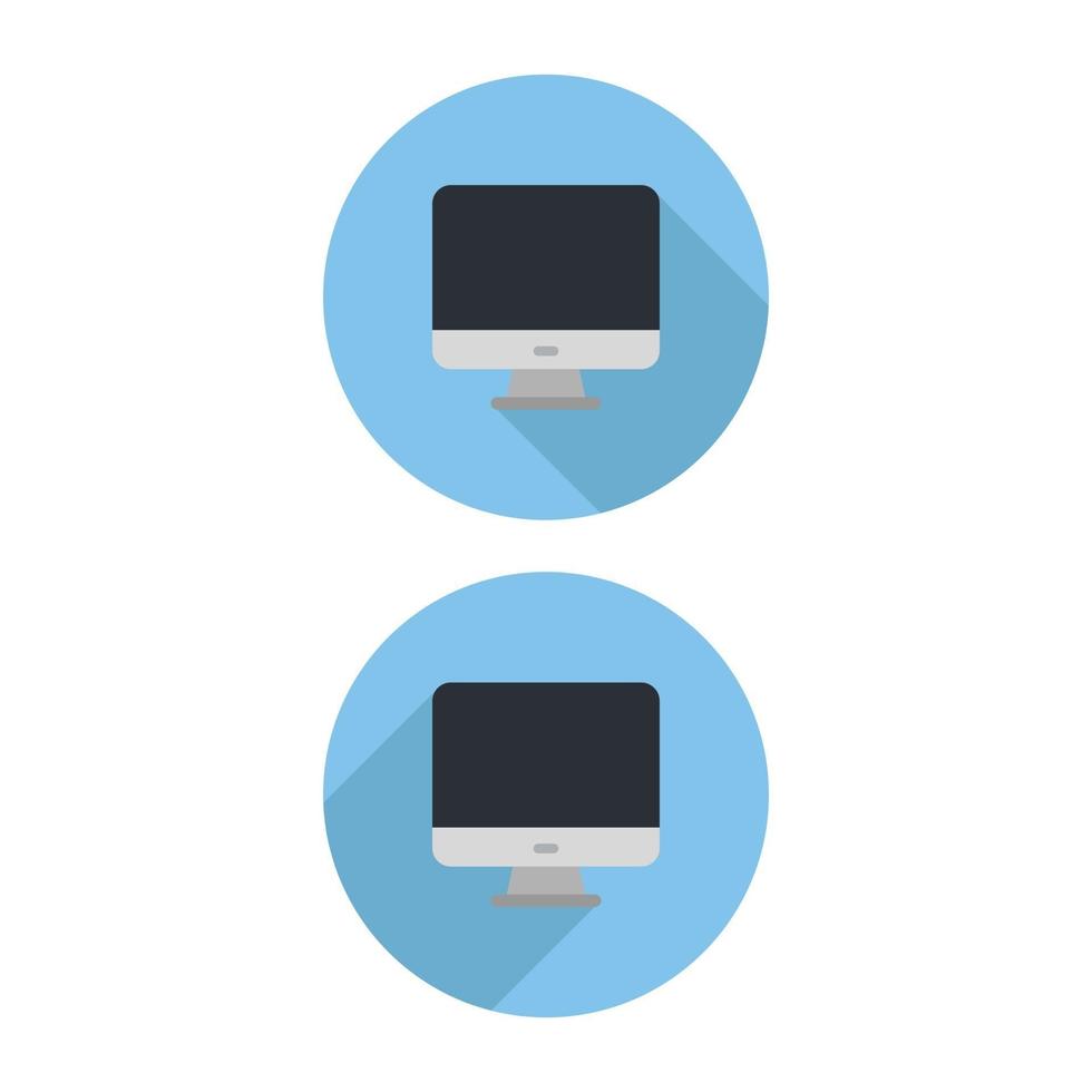 Computer Illustrated On White Background vector