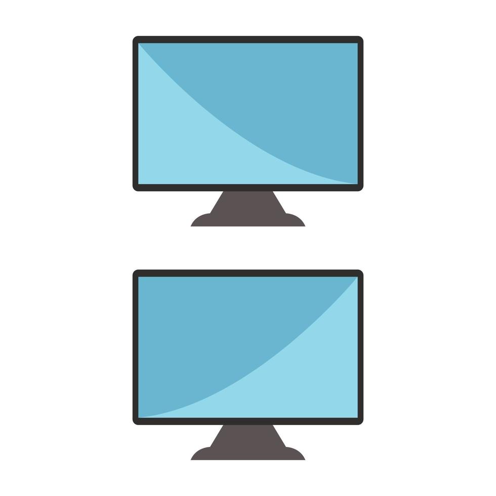 Computer Illustrated On White Background vector