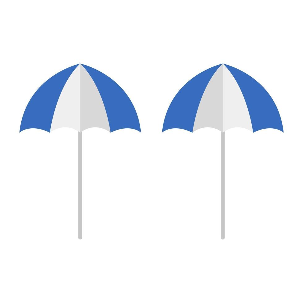 Beach Umbrella Illustrated On White Background vector
