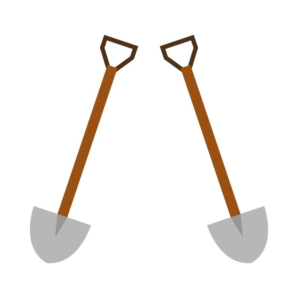 Shovel Illustrated On White Background vector