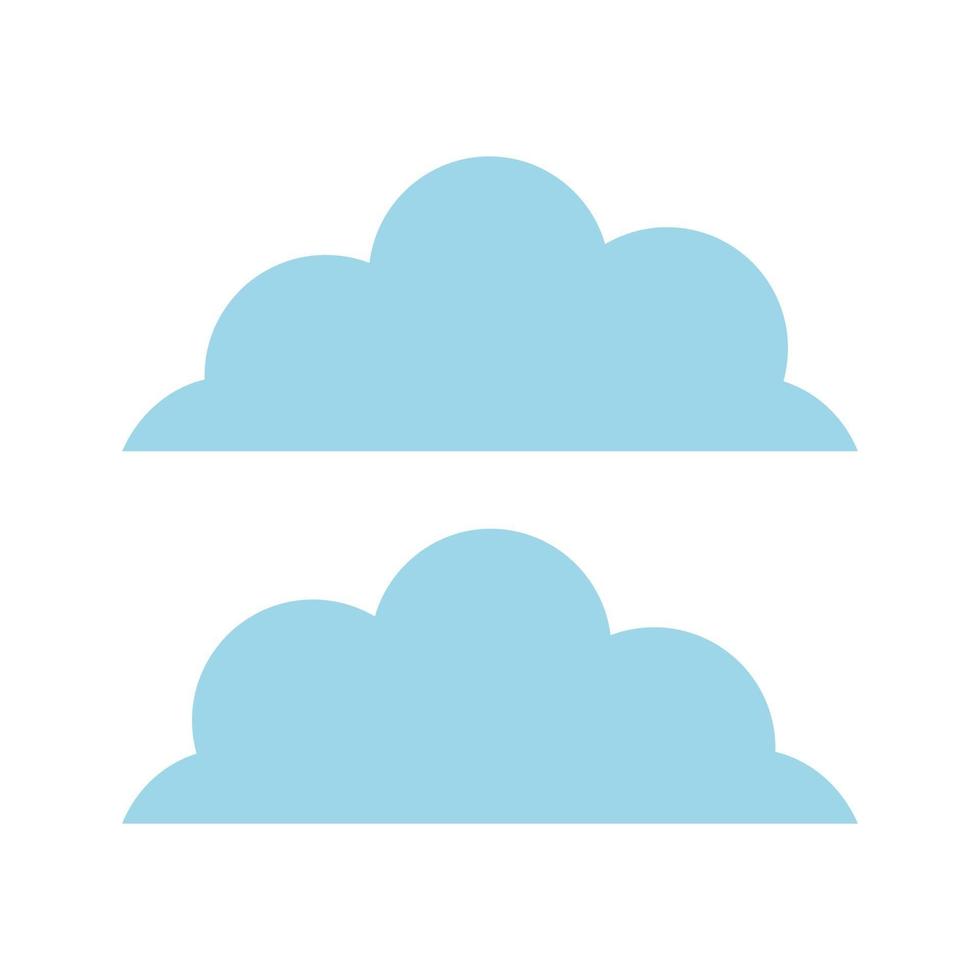 Cloud Illustrated On White Background vector