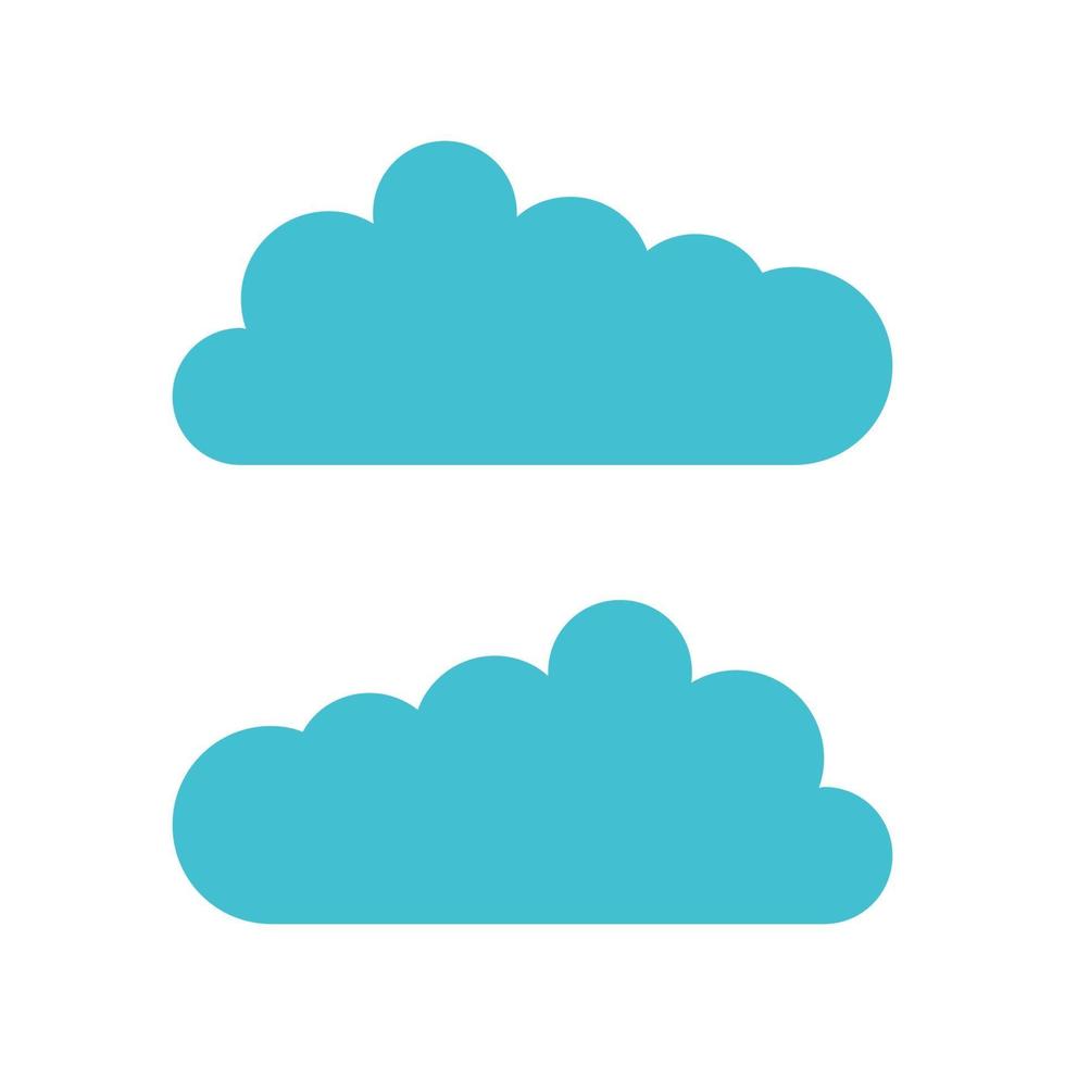 Cloud Illustrated On White Background vector