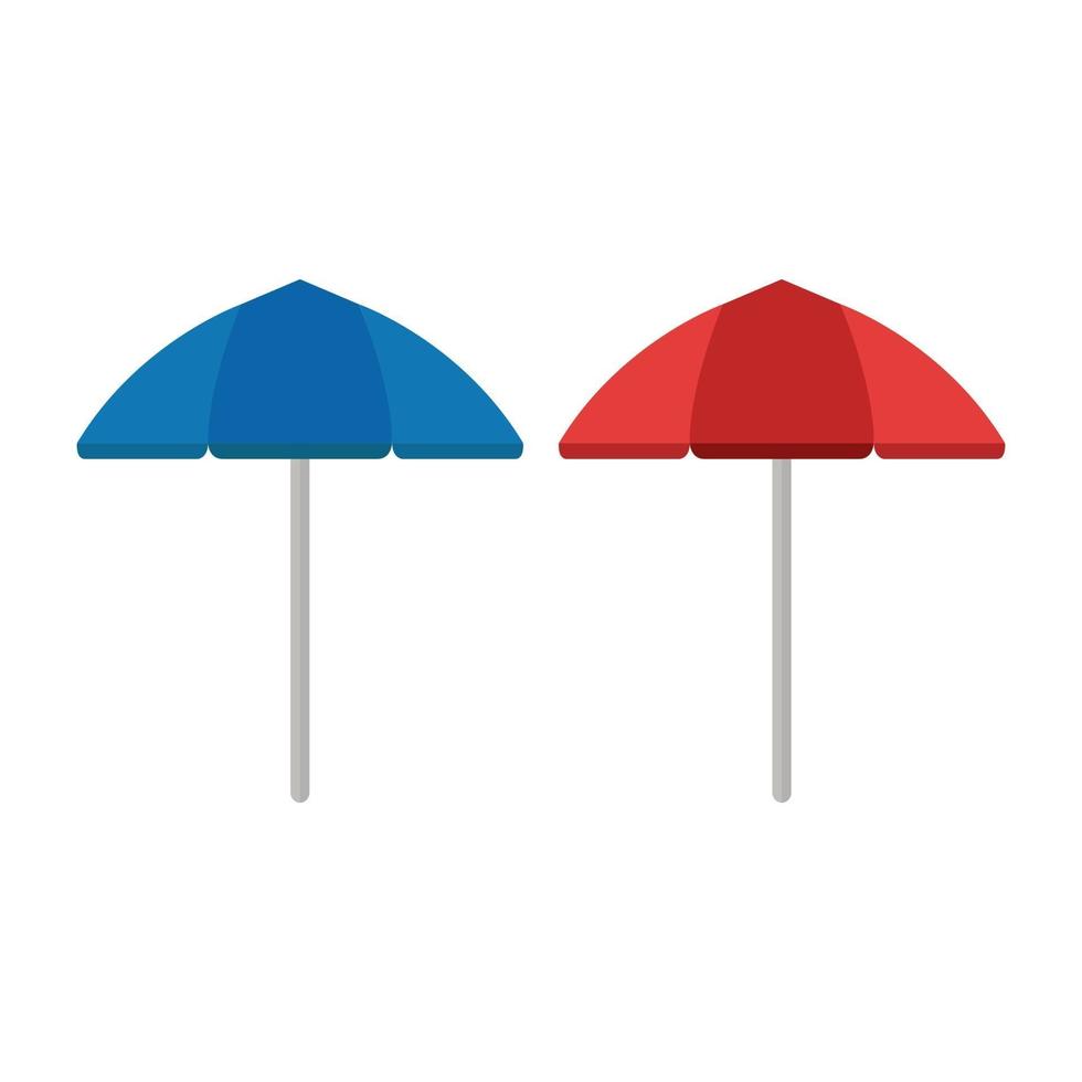Beach Umbrella Illustrated On White Background vector