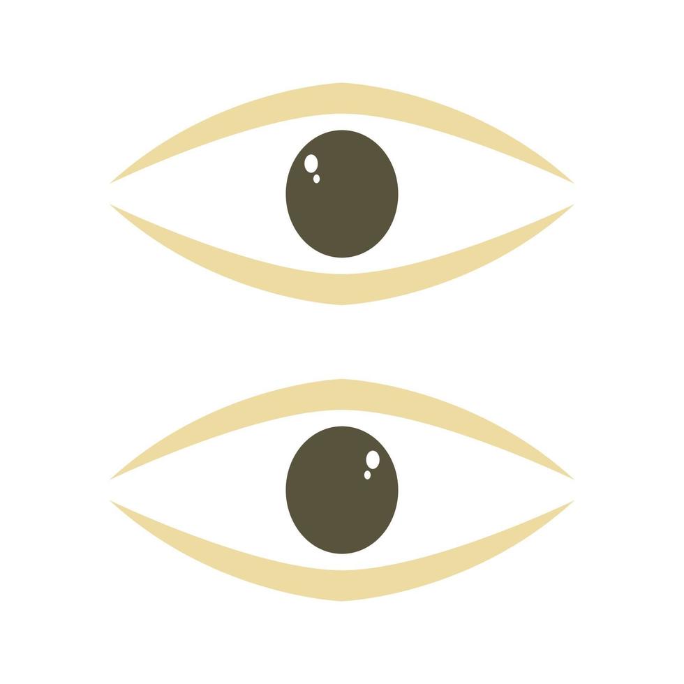 Eye Illustrated On White Background vector