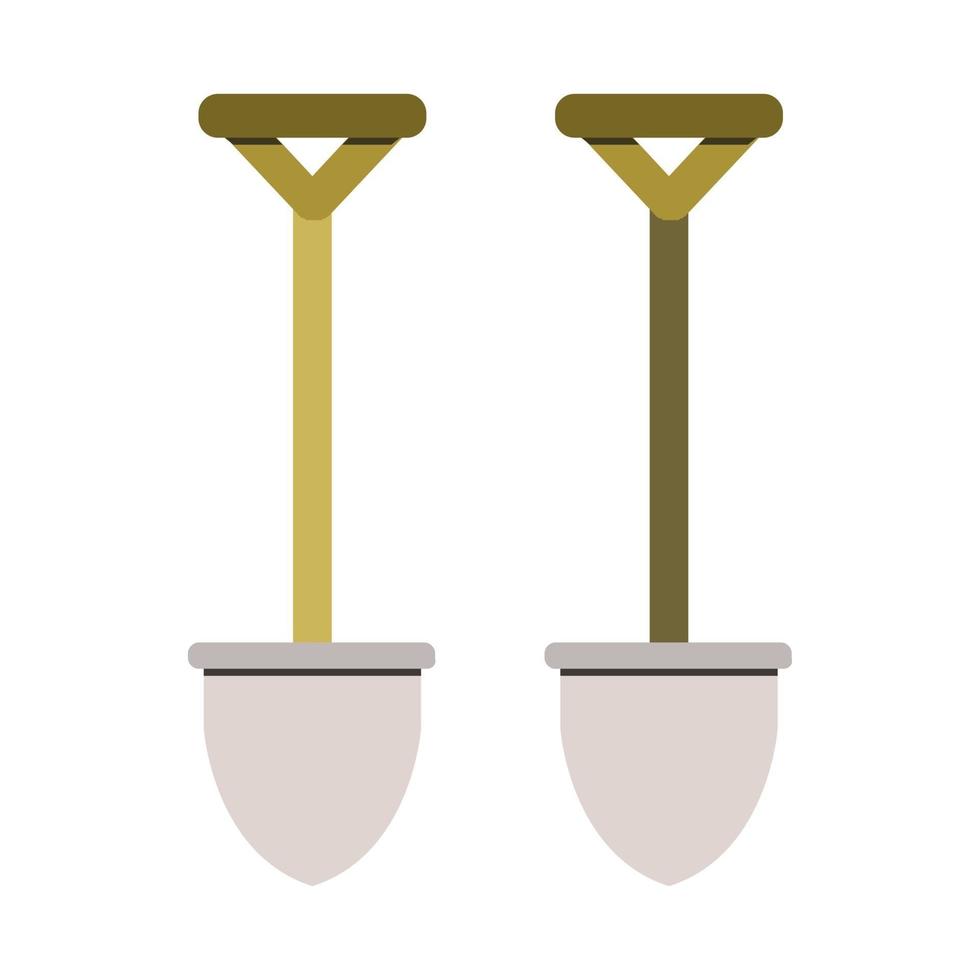 Shovel Illustrated On White Background vector