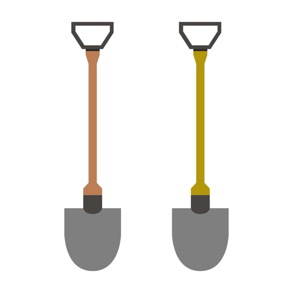 Shovel Illustrated On White Background vector