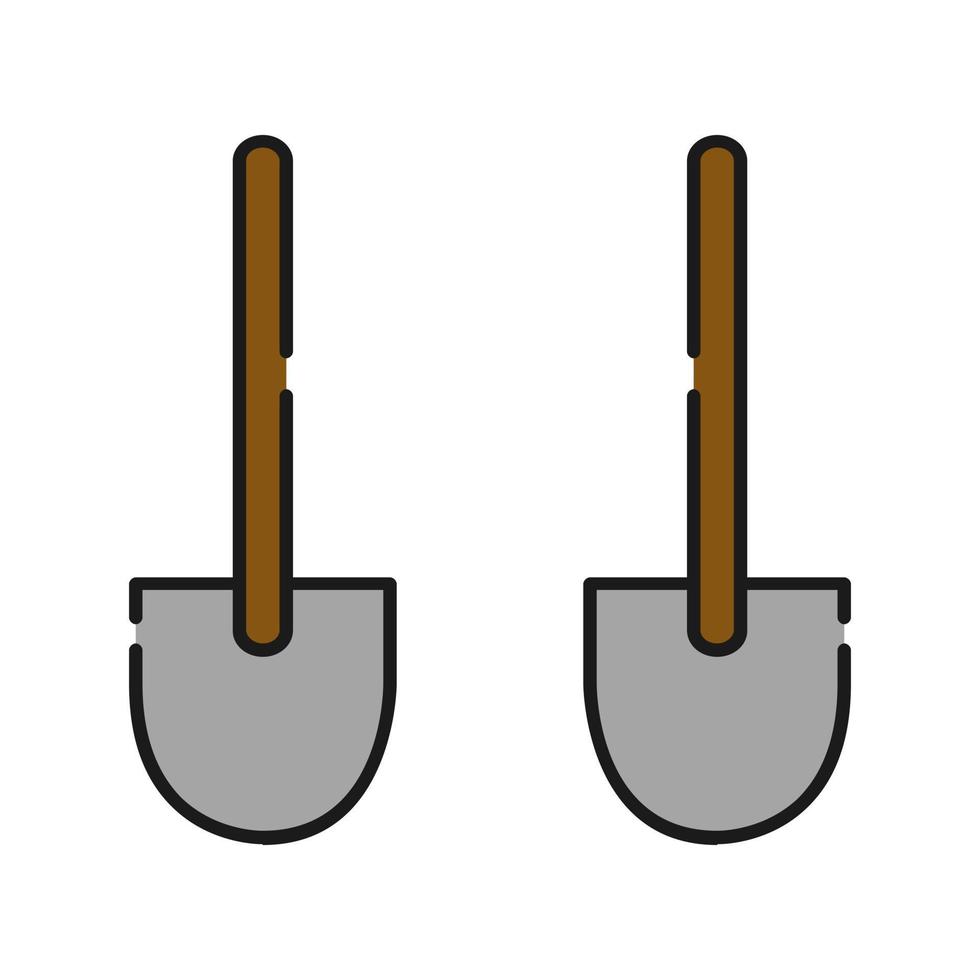 Shovel Illustrated On White Background vector