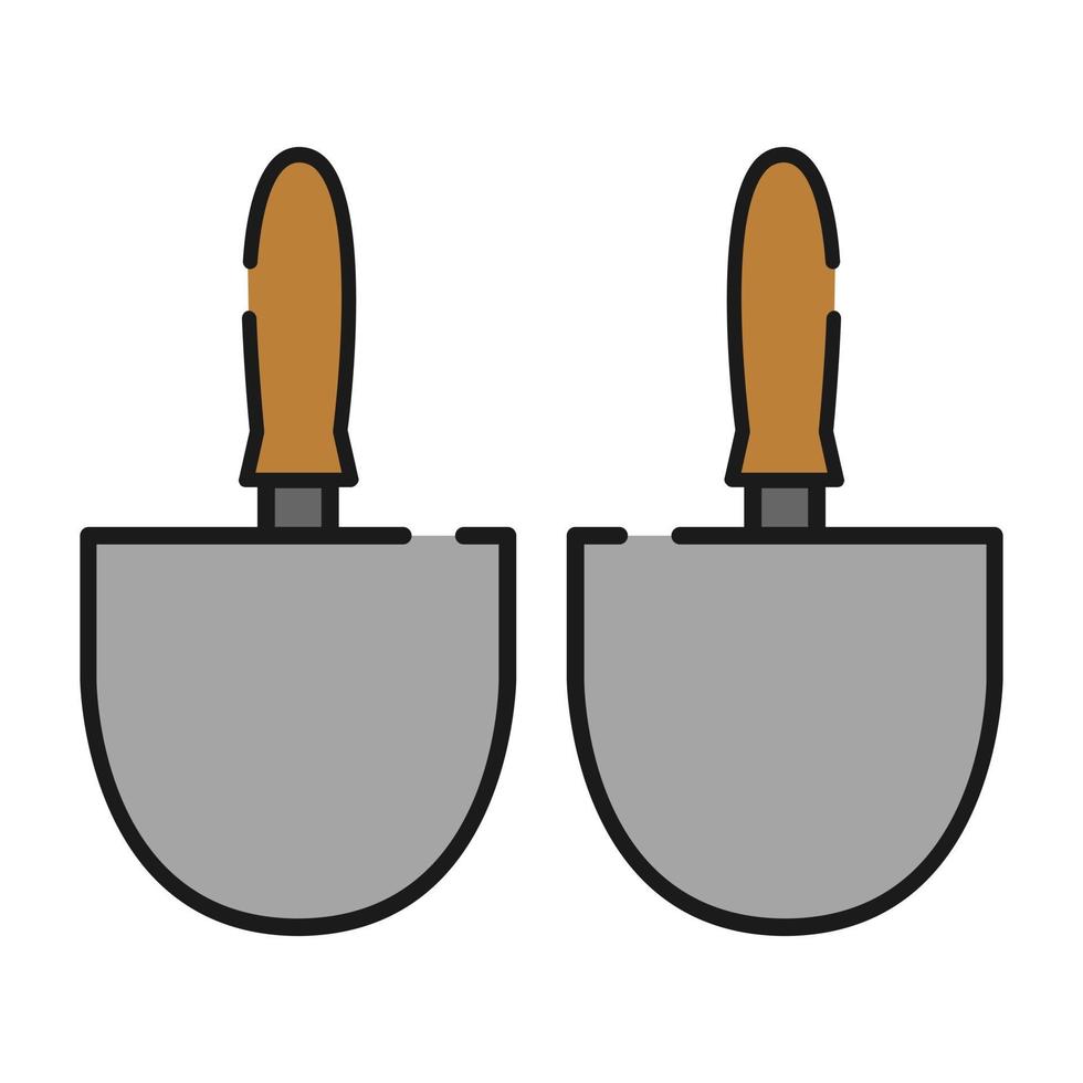 Shovel Illustrated On White Background vector