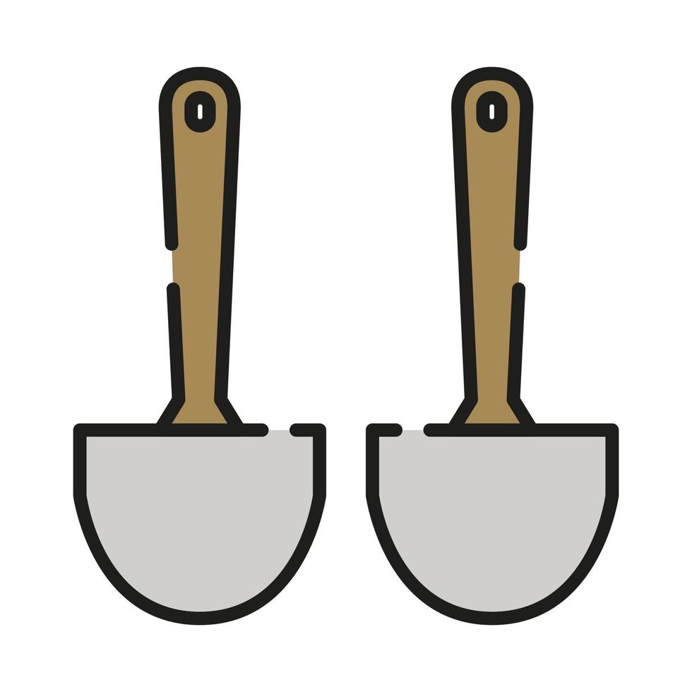 Shovel Illustrated On White Background vector