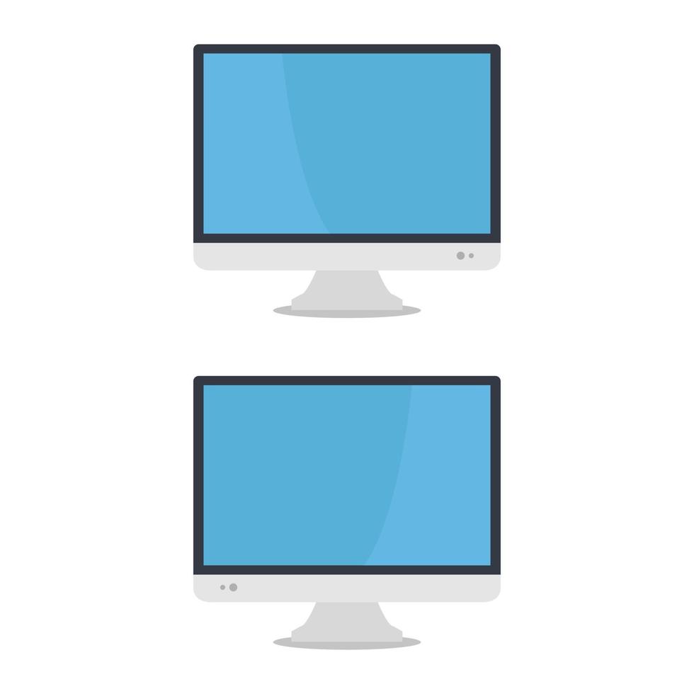 Computer Illustrated On White Background vector