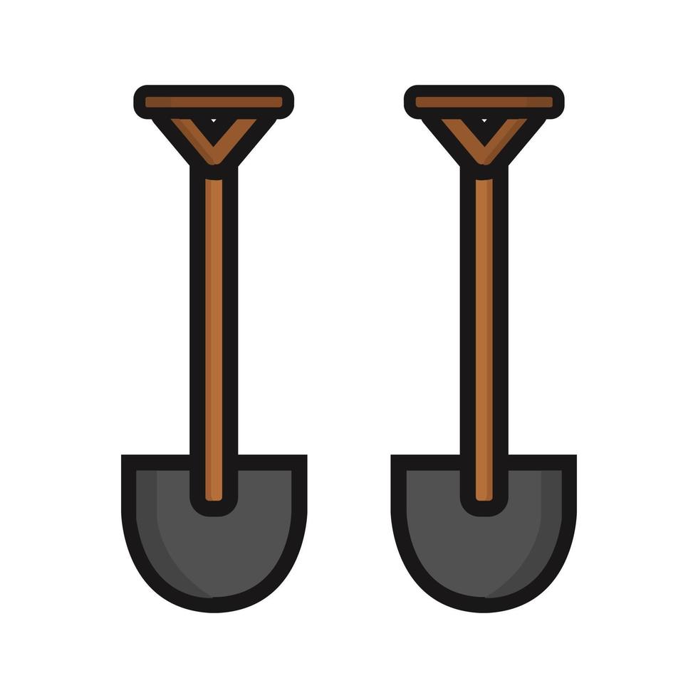 Shovel Illustrated On White Background vector