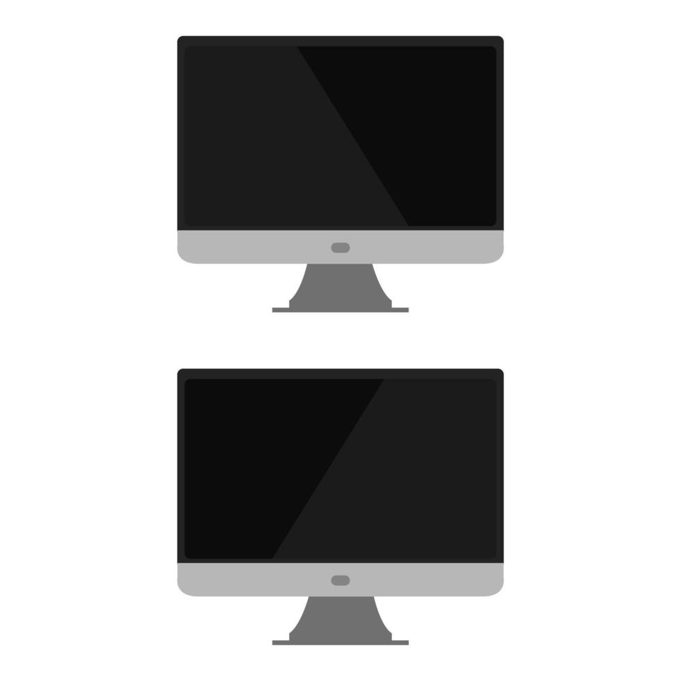 Computer Illustrated On White Background vector