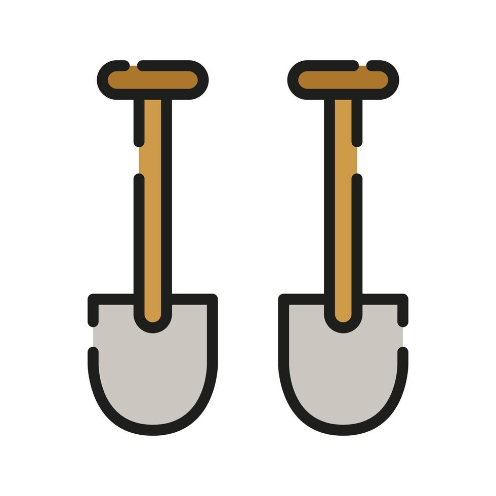 Shovel Illustrated On White Background vector