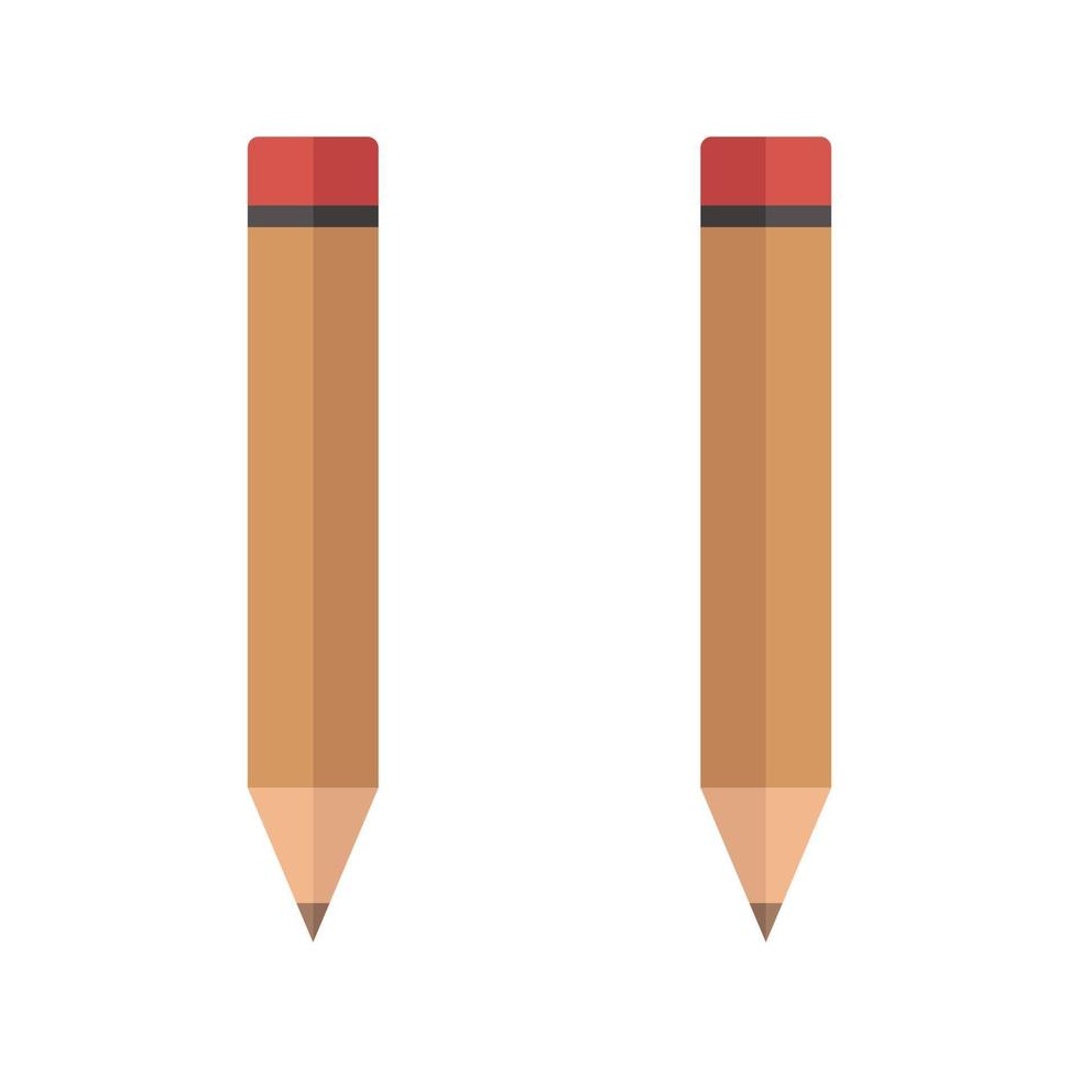 Illustrated Pencil On White Background vector