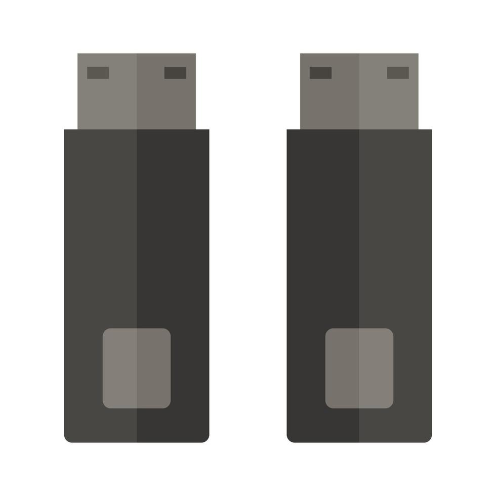 Unidad USB ilustrada sobre fondo blanco. vector