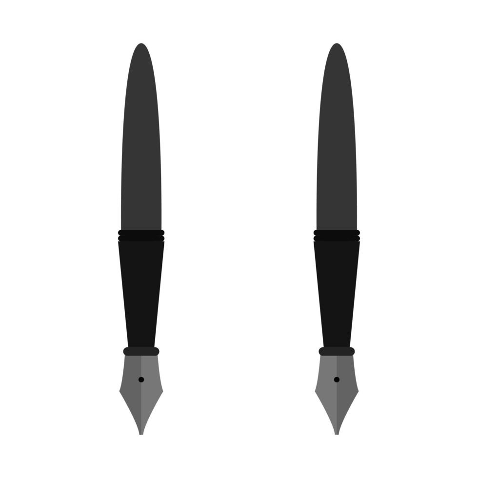 Illustrated Pen On White Background vector