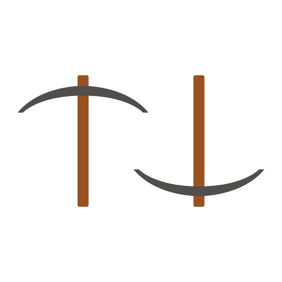 Pickaxe Illustrated On White Background vector