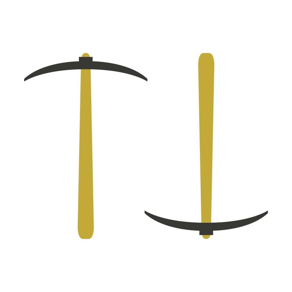 Pickaxe Illustrated On White Background vector