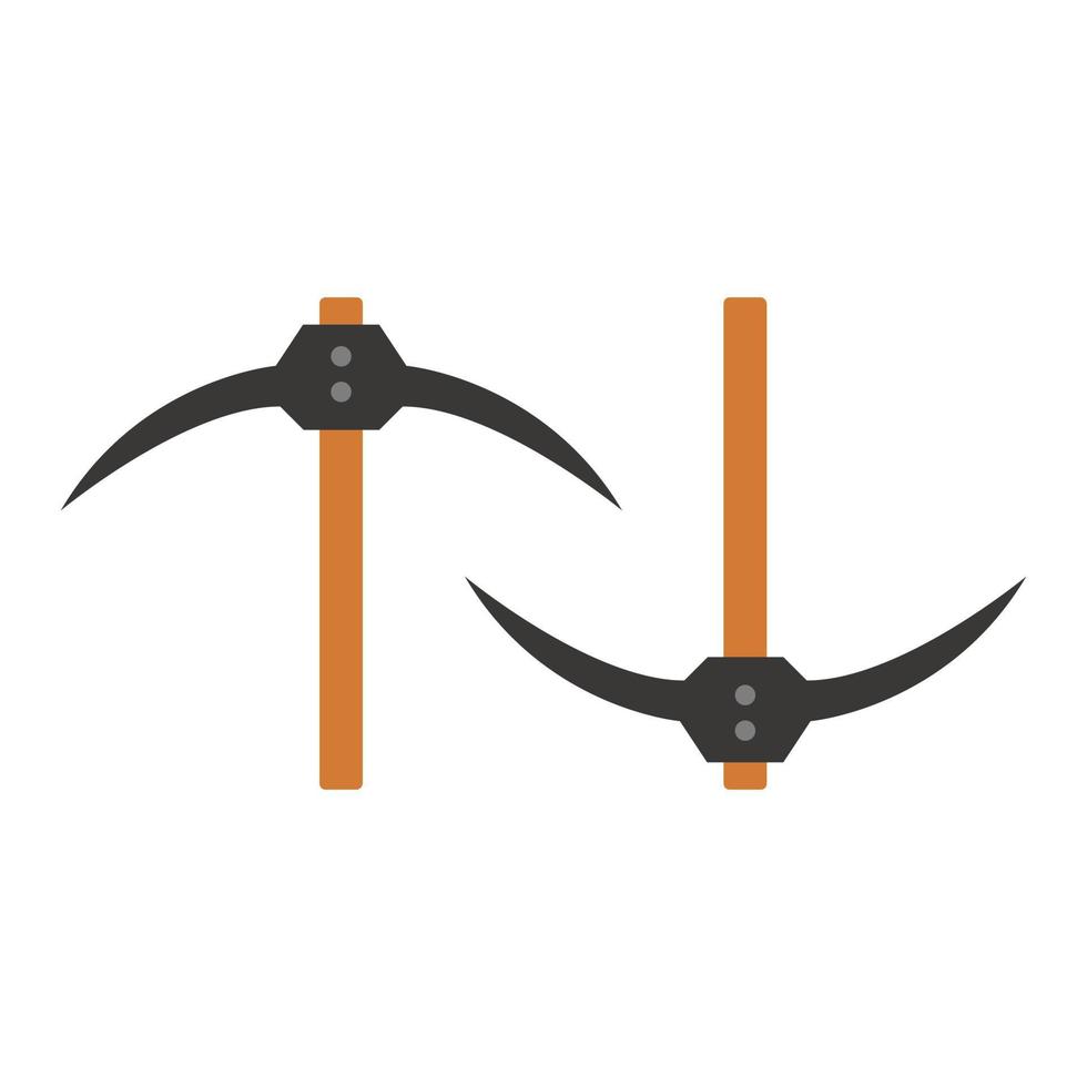 Pickaxe Illustrated On White Background vector