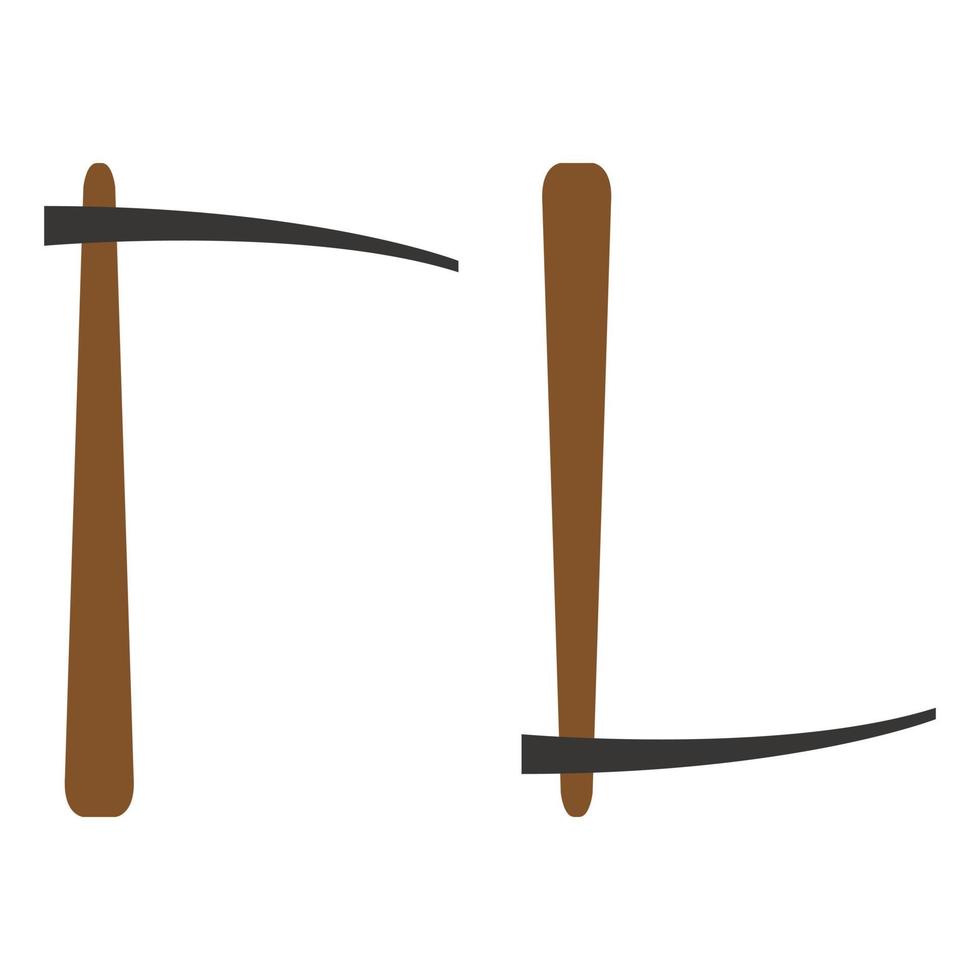 Pickaxe Illustrated On White Background vector