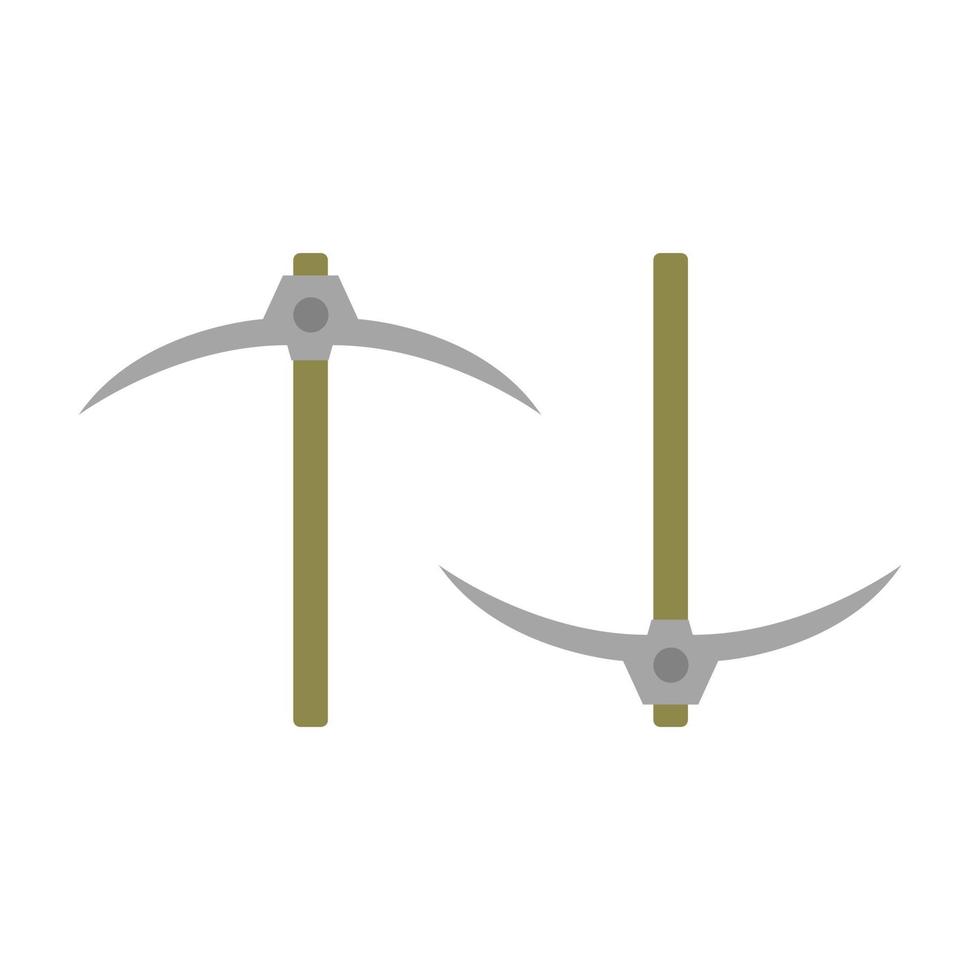 Pickaxe Illustrated On White Background vector