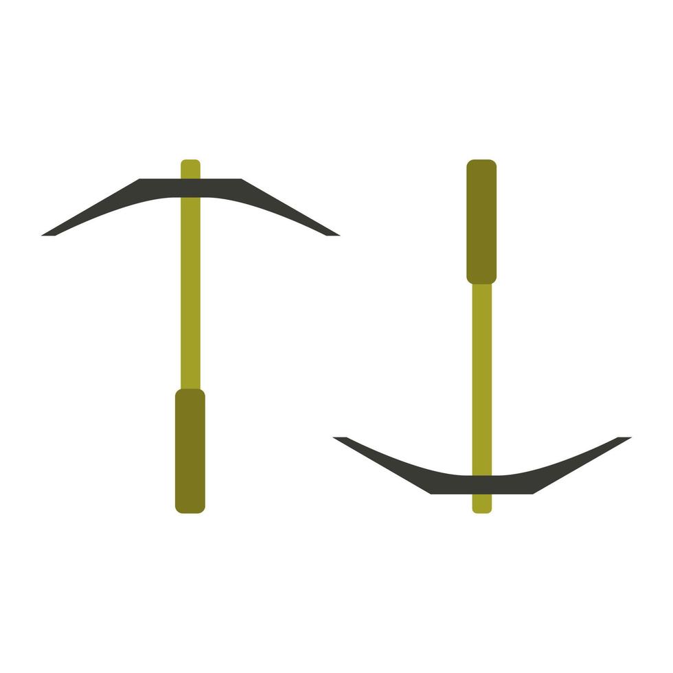Pickaxe Illustrated On White Background vector