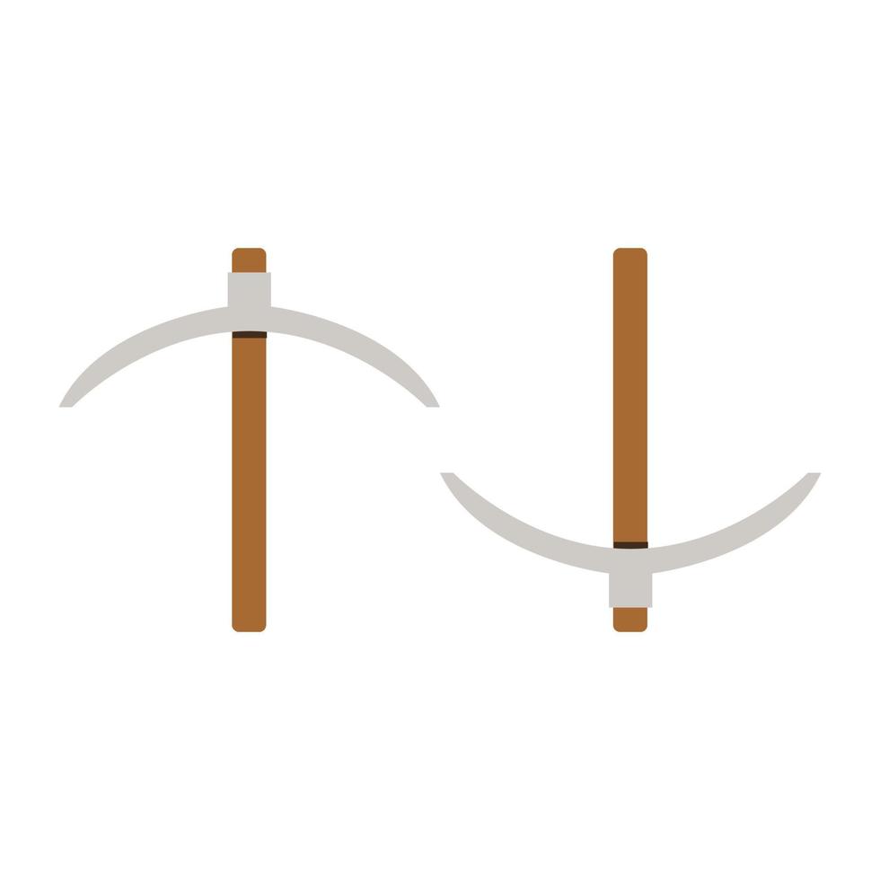 Pickaxe Illustrated On White Background vector