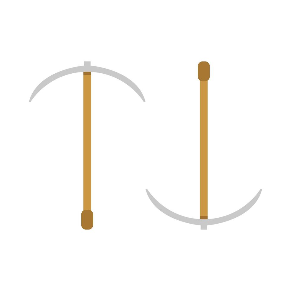 Pickaxe Illustrated On White Background vector