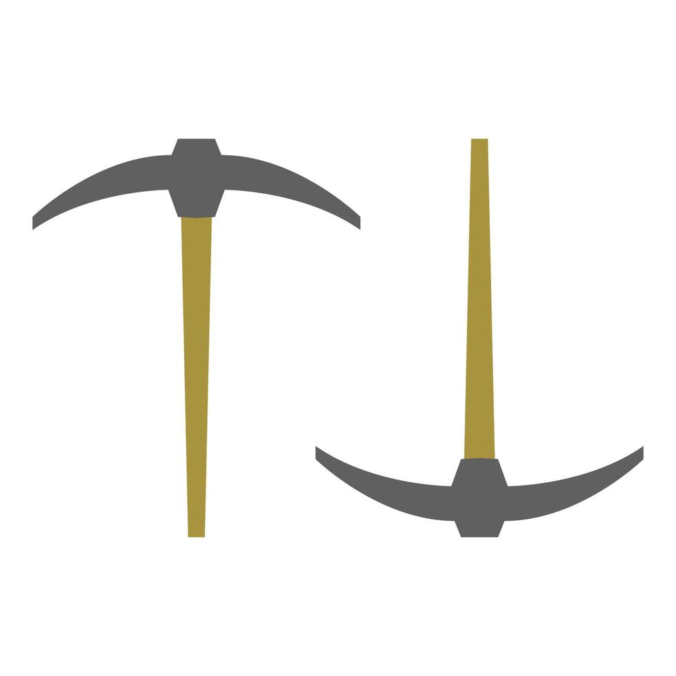 Pickaxe Illustrated On White Background vector
