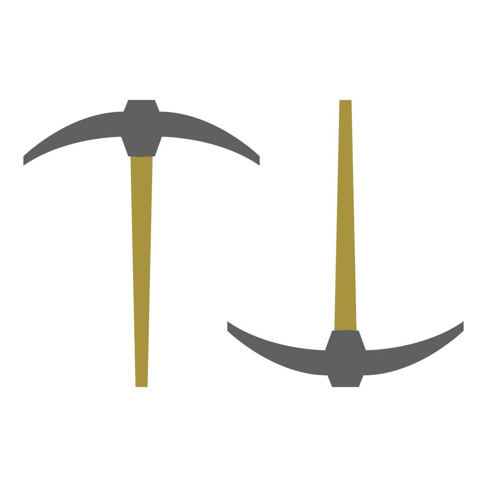 Pickaxe Illustrated On White Background vector