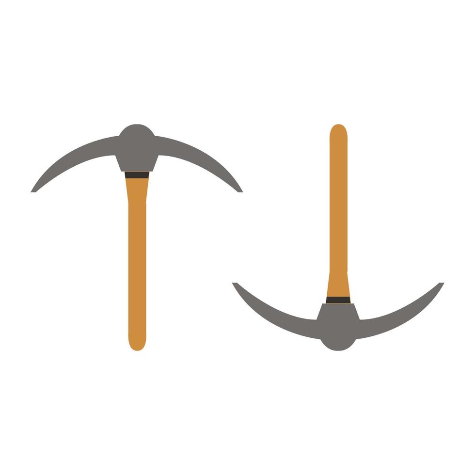 Pickaxe Illustrated On White Background vector