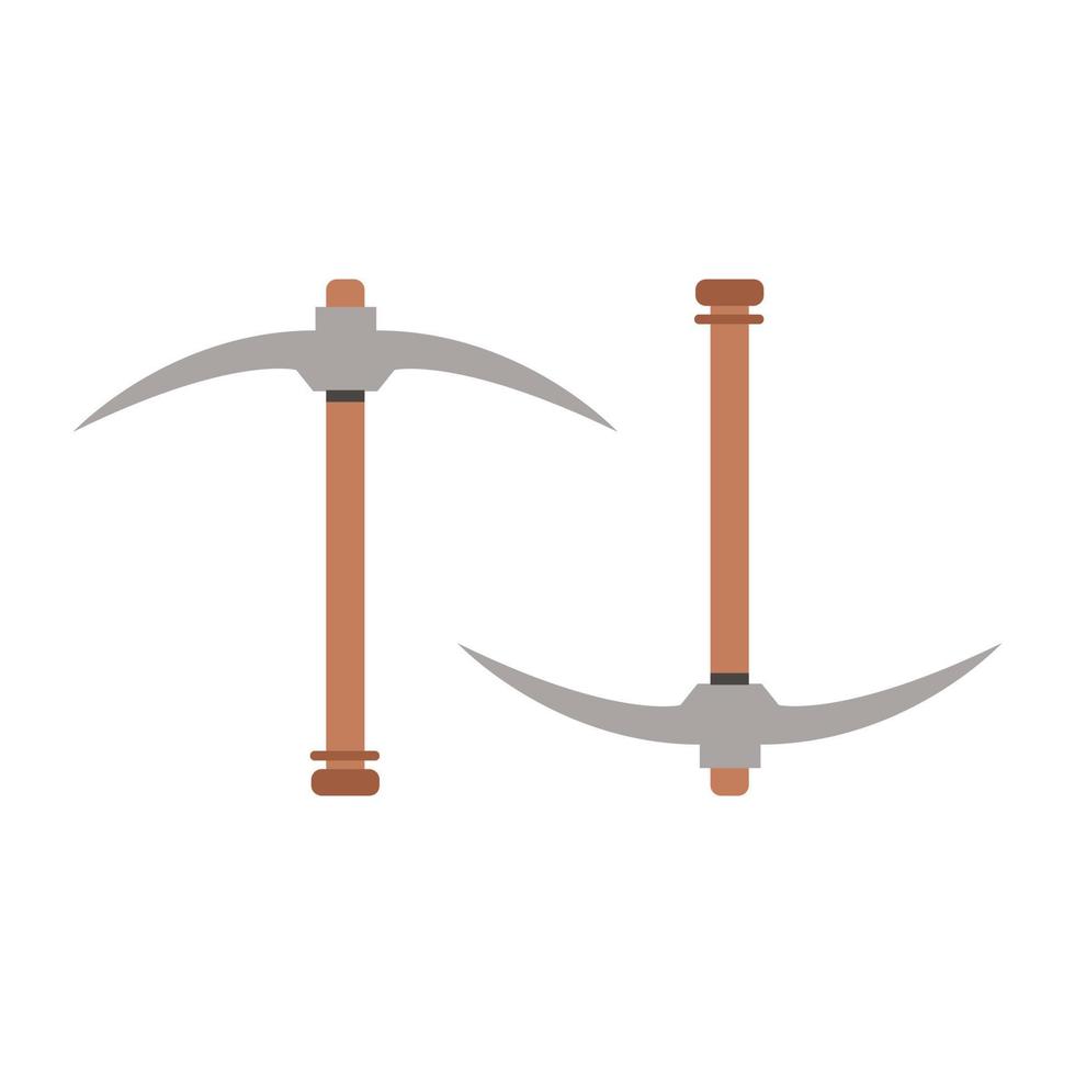 Pickaxe Illustrated On White Background vector