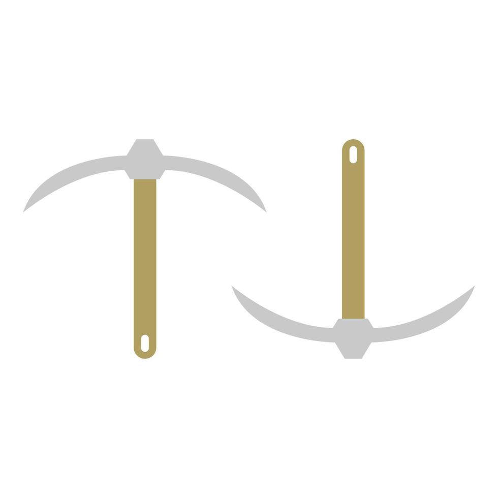 Pickaxe Illustrated On White Background vector