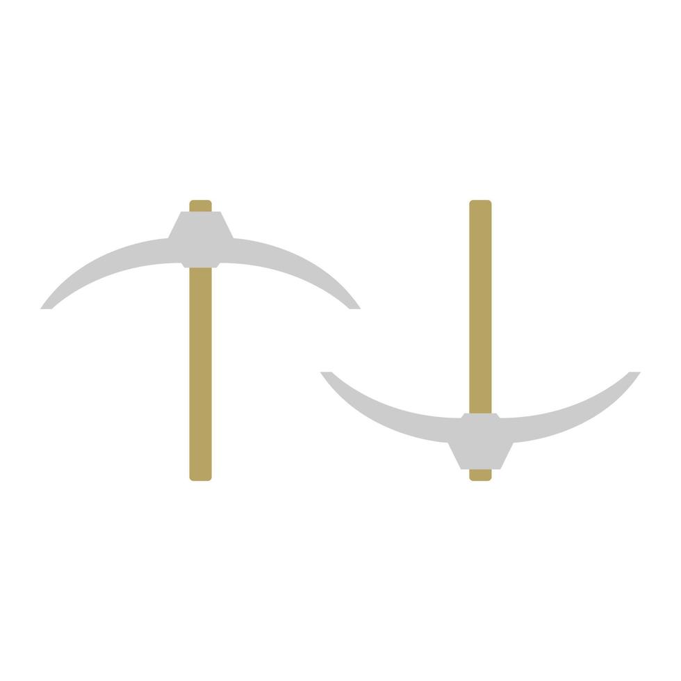 Pickaxe Illustrated On White Background vector