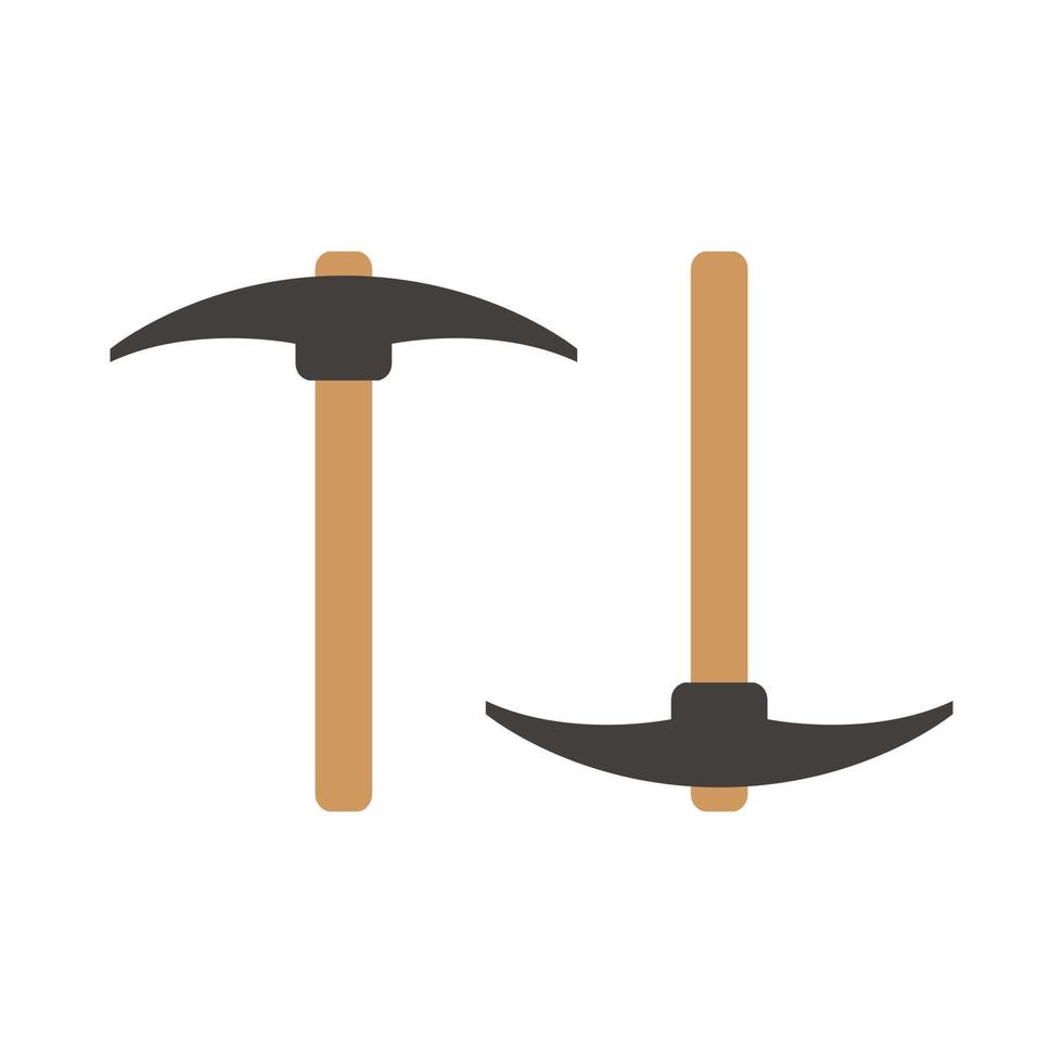 Pickaxe Illustrated On White Background vector
