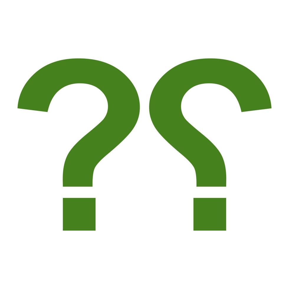 Question Mark Illustrated On White Background vector