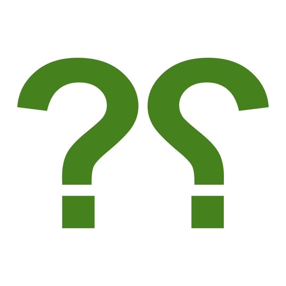 Question Mark Illustrated On White Background vector