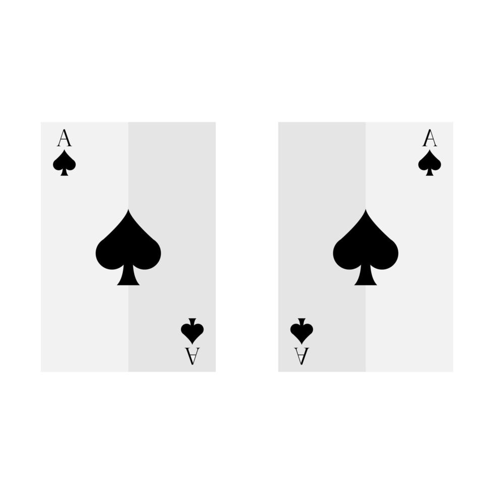Tarjeta de póquer ilustrada sobre fondo blanco. vector
