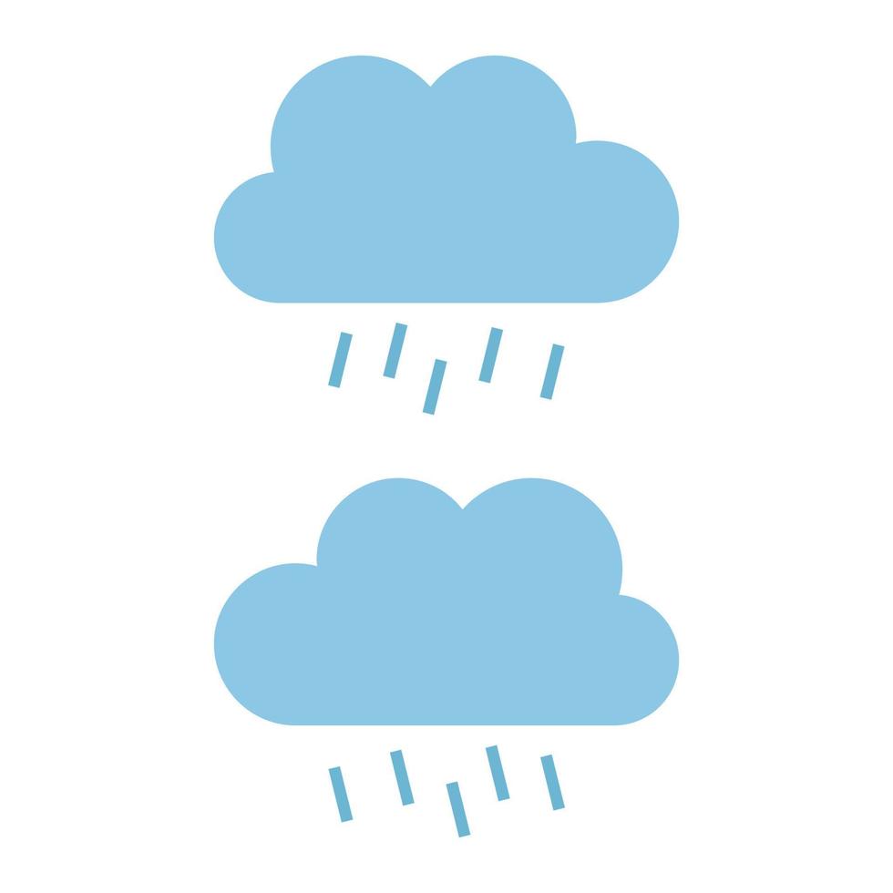 Cloud With Rain Illustrated On White Background vector